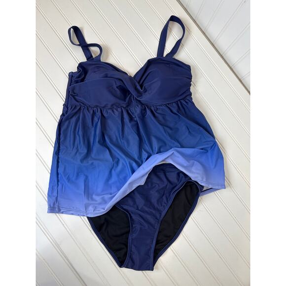 NWOT Amazon Bathing Suits Ruffle Off Shoulder Bikini & Swimdress Bundle Size L - Picture 5 of 6